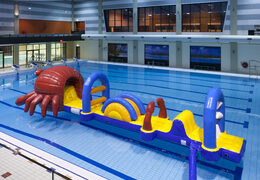 Bestel unieke opblaasbare Obstakel Run in thema krab met uitdagende obstakel objecten bestellen voor zowel jong als oud. Koop opblaasbare waterattracties nu online bij JB Inflatables Nederland 