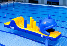 Glijbaan stormbaan walvis run met leuke 3D-obstakels voor zowel jong als oud bestellen. Koop opblaasbare stormbanen nu online bij JB Inflatables Nederland