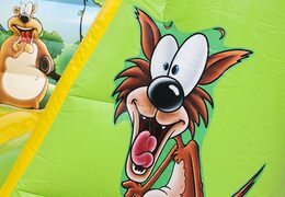 Klein open springkasteel te koop in het thema jungle voor kinderen. Koop springkastelen online bij JB Inflatables Nederland
