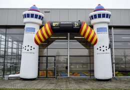 Koop gepersonaliseerde Derpbikers Egmond aan Zee reclameboog bij JB Inflatables Nederland online.  Bestel nu op maat gemaakte opblaasbare reclamebogen