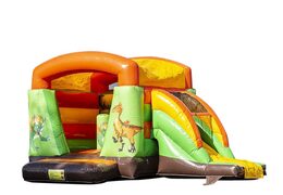 Klein overdekt multifun springkussen kopen in thema dino voor kinderen. Bestel springkussens online bij JB Inflatables Nederland