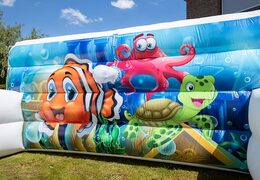 Groot opblaasbaar open bubble boarding park luchkussen met schuimkraan kopen in seaworld thema voor kids. Bestel opblaasbare luchkussens bij JB Inflatables Nederland