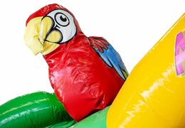 Bestel een slidebox luchtkussen in thema Haiwaii met een glijbaan voor kinderen. Koop luchtkussens online bij JB Inflatables Nederland