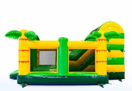 Koop een slidebox sprinkasteel in thema Jungle met een glijbaan voor kids. Koop springkastelen online bij JB Inflatables Nederland