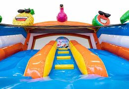 Overdekt opblaasbaar multiplay luchtkussen bestellen in thema flamingo voor kids bij JB Inflatables Nederland. Koop luchtkussen online bij JB Inflatables Nederland