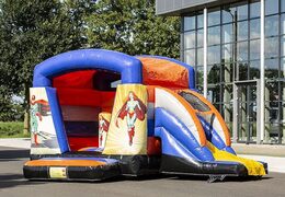 Klein overdekt multifun springkasteel kopen in thema superhelden voor kinderen. Bestel springkastelen online bij JB Inflatables