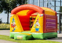 Klein overdekt springkussen met feest thema voor kinderen kopen. Koop nu springkussens online bij JB Inflatables Nederland