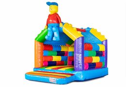 Koop standaard superblocks springkussens in een opvallende design en een grappige animatie in de vorm van een poppetje voor kinderen. Springkussens online te koop bij JB Inflatables Nederland