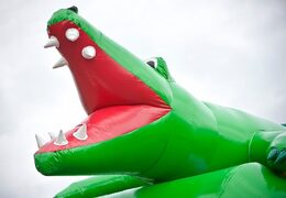 Super springkasteel overdekt kopen met vrolijke animaties in krokodil thema voor kinderen. Koop springkastelen online bij JB Inflatables Nederland