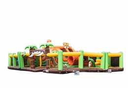 Opblaasbaar mega springkussen in jungle thema kopen voor kinderen. Bestel springkussens online bij JB Inflatables Nederland 