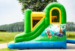 Jumpy Happy jungle luchtkussen bestellen voor kinderen. Koop opblaasbare luchtkussens online bij JB Inflatables Nederland