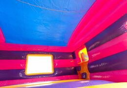 Opblaasbaar overdekt multiplay maxi multifun luchtkussen met glijbaan kopen in thema prinses voor kinderen. Bestel luchtkussens online bij JB Inflatables Nederland