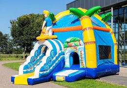 Koop opblaasbaar maxifun springkasteel met dak in beach thema voor kids bij JB Inflatables Nederland. Bestel springkastelen online bij JB Inflatables Nederland