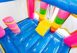 Mini opblaasbare luchtkussen met glijbaan te koop in unicorn thema voor kinderen. Koop opblaasbare luchtkussens online bij JB Inflatables Nederland