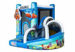 Mini met slide seaworld springkasteel bestellen voor kinderen. Koop opblaasbare springkastelen online bij JB Inflatables Nederland