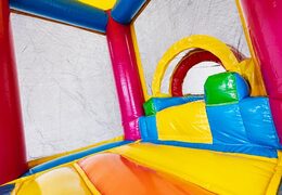 Mini opblaasbare multiplay springkussen met glijbaan in unicorn thema te bestellen voor kinderen. Bestel opblaasbare springkussens online at JB Inflatables Nederland