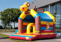 Multifun luchtkussen in thema aap met een opvallend 3D figuur op het dak kopen voor kids. Bestel luchtkussens online bij JB Inflatables Nederland