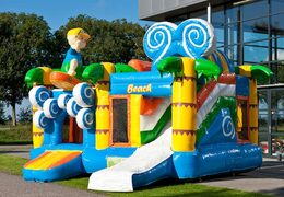Bestel medium opblaasbare strand springkasteel met glijbaan voor kinderen. Koop opblaasbare springkastelen online at JB Inflatables Nederland 
