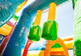 Springkasteel in fairytale met een glijbaan bestellen voor kinderen. Koop opblaasbare springkastelen online bij JB Inflatables Nederland