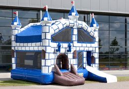 Medium opblaasbare multiplay springkussen met glijbaan in kasteel thema bestellen voor kinderen. Bestel opblaasbare springkussens online at JB Inflatables Nederland