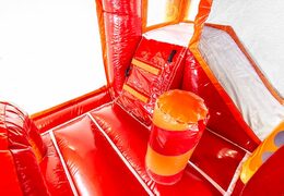 Multiplay L Brandweer springkasteel met glijbaan bestellen voor kinderen. Koop opblaasbare springkastelen online bij JB Inflatables Nederland