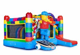 Bestel medium opblaasbare lego springkasteel met glijbaan voor kinderen. Koop opblaasbare springkastelen online at JB Inflatables Nederland 