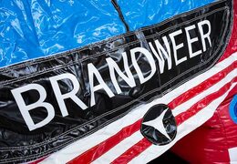 Bestel medium opblaasbare brandweer springkasteel met glijbaan voor kinderen. Koop opblaasbare springkastelen online at JB Inflatables Nederland 