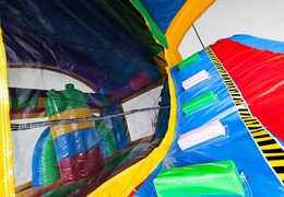 Multiplay superblocks springkussen met een glijbaan en met binnenin 3D objecten  bestellen voor kids. Koop opblaasbare springkussens online bij JB Inflatables Nederland