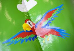 Giraffe Slide Super glijbaan met de vrolijke kleuren, 3D-objecten en leuke print op de zijwanden kopen. Bestel opblaasbare glijbanen nu online bij JB Inflatables Nederland