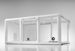opblaasbare Showcase car capsule om voertuig in te zetten kopen in het wit