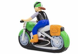 opblaasbare abraham pop op groene motor die extra groot is bestellen