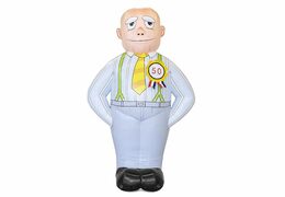 Opblaasbare Abraham pop getint blikvanger kopen voor 50 verjaardag jubilaris feest bij JB Inflatables