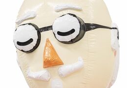 Opblaas Abraham pop blikvanger toilet wc kopen voor verjaardag 50 jubilaris bij JB Inflatables