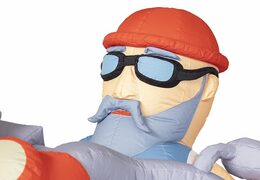 Opblaasbare Abraham Route 66 pop op motor als blikvanger voor verjaardagen kopen