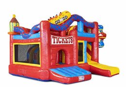 Bestel medium opblaasbare achtbaan springkasteel met glijbaan voor kinderen. Koop opblaasbare springkastelen online at JB Inflatables Nederland 