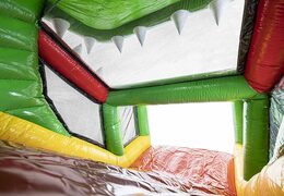 Modulaire stormbaan krokodil 13,5meter lang met passende 3D objecten voor kids bestellen. Koop opblaasbare stormbanen nu online bij JB Inflatables Nederland
