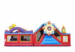 Bestel 13.5 meter lange modulaire rollercoaster stormbaan met passende 3D objecten voor kids. Koop opblaasbare stormbanen nu online bij JB Inflatables Nederland