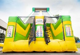 Super grote opblaasbare glijbaan van 46 meter lang te koop in het geel met groen