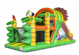 Stormbaan in thema jungle voor kids bestellen. Koop opblaasbare stormbanen nu online bij JB Inflatables Nederland