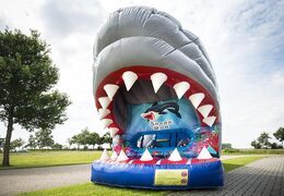 Bestel 8 meter lange opblaasbare haai stormbaan voor kids. Koop opblaasbare stormbanen nu online bij JB Inflatables Nederland