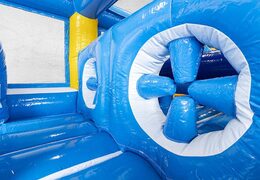 Bestel modulaire 13.5 meter lange stormbaan in surf thema met passende 3D objecten bestellen voor kinderen.  Koop opblaasbare stormbanen nu online bij JB Inflatables Nederland