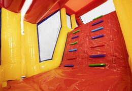 19meter lange stormbaan in thema standaard met passende 3D objecten kopen voor kids.  Bestel opblaasbare stormbanen nu online bij JB Inflatables Nederland