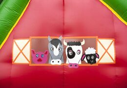 17 meter brede opblaasbare stormbaan in thema boerderij met 7 spelelementen en kleurrijke objecten voor kids kopen. Bestel opblaasbare stormbanen nu online bij JB Inflatables Nederland