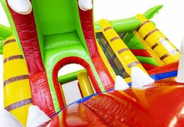 Springkussen opblaasbaar met glijbaan en 3d krokodil als ingang kopen voor kinderen