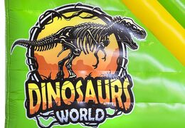 Opblaasbare compacte glijbaan voor kinderen in dinosauriërs thema bestellen