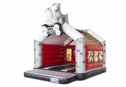 standaard opblaasbaar springkussen in dierenhotel thema te koop voor kinderen