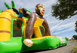 opblaasbare multiplay super luchtkussen met olifant en gorilla jungle thema te koop voor kinderen