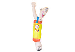 Opblaasbare halve abraham naakt met lichaam in een ton te koop