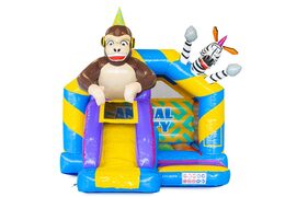 Opblaasbare slide combo animal party met glijbaan aan de voorkant kopen voor kinderen