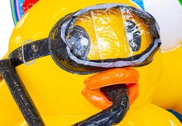opblaasbaar luchtkussen in duck world thema kopen met glijbaan voor kinderen